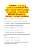 CON 3990V - Contracting Certification EXAM QUESTIONS WITH CORRECT SOLUTIONS&vert;&vert;100&percnt; GUARANTEED PASS&vert;&vert;UPDATED 2026&sol;2027 SYLLABUS&vert;&vert;A&plus; GRADED&vert;&vert;<<NEWEST VERSION>>
