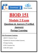 BIOD 151 Module 2 Exam Questions & Answers &lpar;Verified Answers&rpar;&comma; 100&percnt; Guarantee Pass - Portage Learning