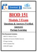 BIOD 151 Complete Lab Exam Package&colon; All Lab Exams&comma; Modules 2 & 3 Questions with 100&percnt; Verified Answers &ndash; Guaranteed Pass for Portage Learning A&P 1