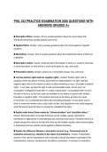 PHIL 333 PRACTICE EXAMINATION 2026 QUESTIONS WITH ANSWERS GRADED A&plus;