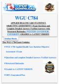 WGU C784  APPLIED HEALTH CARE STATISTICS  OBJECTIVE ASSESSMENT 1 Exam Questions and  Complete Detailed Answers &lpar;Verified Answers&rpar; with  Structured Rationales &lpar;WESTERN GOVERNERS  UNIVERSITY&rpar; GRADED A&plus; LATEST VERSION  2026 - 2027&period;