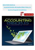 Accounting Principles&comma; 9th Canadian Edition Volume 1 & 2 &ndash; Solution Manual by Jerry Weygandt & Donald Kieso &ndash; Step-by-Step Solutions for Accounting Exercises