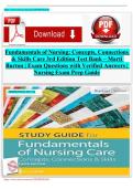 Fundamentals of Nursing&colon; Concepts&comma; Connections & Skills Care 3rd Edition Test Bank &ndash; Marti Burton &vert; Exam Questions with Verified Answers &vert; Nursing Exam Prep Guide