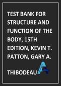 TEST BANK FOR  STRUCTURE AND  FUNCTION OF THE  BODY&comma; 15TH  EDITION&comma; KEVIN T&period;  PATTON&comma; GARY A&period;  THIBODEAU