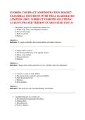 FLORIDA CONTRACT ADMINISTRATION 2026&sol;2027  EXAM REAL QUESTIONS WITH WELL ELABORATED  ANSWERS &lpar;100&percnt; CORRECT VERIFIED SOLUTIONS&rpar; LATEST UPDATED VERSION GUARANTEED PASS A&plus;  
