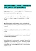 Physiology NBME CERTIFICATION PAPER 2026 FULL SOLUTION GRADED A&plus;