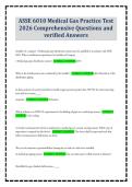 ASSE 6010 Medical Gas Practice Test 2026 Comprehensive Questions and verified Answers