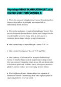 Physiology NBME EXAMINATION SET 2026 SOLVED QUESTIONS GRADED A&plus;