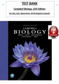 TEST BANK FOR Campbell Biology&comma; 12th Edition by Lisa A&period; Urry&period;&vert;All chapters 1-56 covered&comma; Lates Update&period;&vert;Graded A&plus;&period;