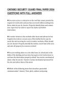 ONTARIO SECURITY GUARD FINAL PAPER 2026 QUESTIONS WITH FULL ANSWERS