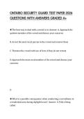 ONTARIO SECURITY GUARD TEST PAPER 2026 QUESTIONS WITH ANSWERS GRADED A&plus;