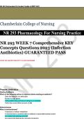 NR 293 &sol; NR293 Pharmacology Week 7 Exam &vert; Latest 2026-2027 Chamberlain &vert; Verified Questions and Answers &vert; Infection&comma; Antibiotics&comma; Antivirals&comma; Antifungals&comma; NSAIDs&comma; Anti-inflammatory&comma; Gout