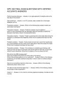 WPC 300 FINAL EXAM QUESTIONS WITH VERIFIED ACCURATE ANSWERS