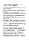 WPC 300 PRACTICE FINAL QUESTIONS WITH VERIFIED ACCURATE ANSWERS