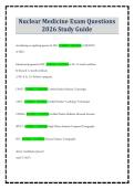 Nuclear Medicine Exam Questions 2026 Study Guide