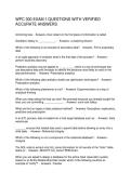 WPC 300 EXAM 1 QUESTIONS WITH VERIFIED ACCURATE ANSWERS