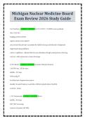Michigan Nuclear Medicine Board Exam Review 2026 Study Guide
