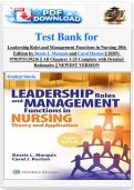 Test Bank for  Leadership Roles and Management Functions in Nursing 10th  Edition by Bessie L Marquis and Carol Huston &vert;&vert; ISBN&colon;  9781975139216 &vert;&vert; All Chapters 1-25 Complete with Detailed  Rationales &vert;&vert; NEWEST VERSION 2026 -2027&period;