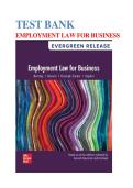 Test Bank for Employment Law for Business&comma; 2024 Release by Bennett-Alexander&vert; 9781264878598&vert; All Chapters&vert; LATEST