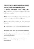 ORTHODONTICS NBDE PART 2 2026 ACTUAL EXAM QUESTIONS AND ANSWERS SOLVED 156 ITEMS 100&percnt; CORRECT A&plus;