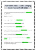 Nuclear Medicine Cardiac Imaging Exam Practice Guide 2026
