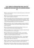 PLTW - MEDICAL INTERVENTIONS FINAL PRACTICE EXAMINATION 2026 QUESTIONS WITH ANSWERS GRADED A&plus;