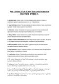 PMA CERTIFICATION SCRIPT 2026 QUESTIONS WITH SOLUTIONS GRADED A&plus;
