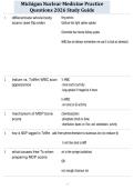 Michigan Nuclear Medicine Practice Questions 2026 Study Guide