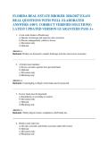 FLORIDA REAL ESTATE BROKER 2026&sol;2027 EXAM  REAL QUESTIONS WITH WELL ELABORATED  ANSWERS &lpar;100&percnt; CORRECT VERIFIED SOLUTIONS&rpar; LATEST UPDATED VERSION GUARANTEED PASS A&plus;  
