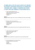 FLORIDA REAL ESTATE SALES ASSOCIATE 2026&sol;2027  EXAM REAL QUESTIONS WITH WELL ELABORATED  ANSWERS &lpar;100&percnt; CORRECT VERIFIED SOLUTIONS&rpar; LATEST UPDATED VERSION GUARANTEED PASS A&plus;  