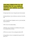 OSHA BASIC ORIENTATION PLUS TEST EXAMINATION TEST 2026 COMPLETE QUESTIONS AND VERIFIED SOLUTIONS GRADED A&plus;