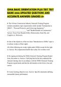 OSHA BASIC ORIENTATION PLUS TEST TEST BANK 2026 UPDATED QUESTIONS AND ACCURATE ANSWERS GRADED A&plus;