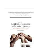 TEST BANK for Yoder-Wise's Leading and Managing in Canadian Nursing&comma; 3rd edition By Walton & Waddell&vert; Chapter 1-32