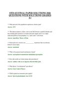 OTD 433 FINAL PAPER SOLUTIONS 2026 QUESTIONS WITH SOLUTIONS GRADED A&plus;