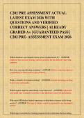 C202 PRE ASSESSMENT ACTUAL LATEST 2026 EXAM WITH QUESTIONS AND VERIFIED CORRECT ANSWERS&vert;ALREADY GRADEDA&plus;&vert;GUARANTEED PASS&vert; C202 PRE-ASSESSMENT EXAM2026