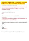 Portage Learning BIOD 171 Final EXAM Questions  and Answers 100&percnt;Correct2026-2027 Update 