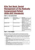 TEST BANK&colon; Dental Management of the Medically Compromised Patient &lpar;Little & Falace 10th Ed&rpar; &ndash; 2026&sol;2027 Standards &vert; INBDE Prep