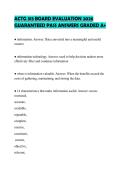 ACTG 313 BOARD EVALUATION 2026 GUARANTEED PASS ANSWERS GRADED A&plus;