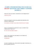 JCAHPO 11TH EDITION PRACTICE EXAM COA 2026-2027 QUESTIONS AND CORRECT ANSWERS GRADED A&plus;