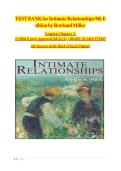 Test Bank for Intimate Relationships 9th Edition by Rowland Miller&vert; 9781260804263&vert; All Chapters&vert; LATEST