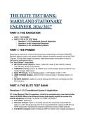 2026&sol;2027 Maryland Stationary Engineer Exam Prep&colon; Elite Test Bank &lpar;Grades 1-5&rpar; - Q&A &plus; Mentor Analysis