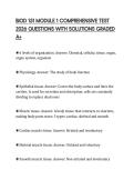 BIOD 151 MODULE 1 COMPREHENSIVE TEST 2026 QUESTIONS WITH SOLUTIONS GRADED A&plus;