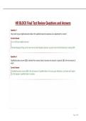 HR BLOCK Final Test Review Questions and Answers