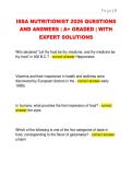 ISSA NUTRITIONIST 2026 QUESTIONS  AND ANSWERS &vert; A&plus; GRADED &vert; WITH  EXPERT SOLUTIONS