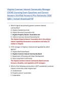 Virginia Common Interest Community Manager  &lpar;CICM&rpar; Licensing Exam Questions and Correct  Answers &lpar;Verified Answers&rpar; Plus Rationales 2026  Q&A &vert; Instant Download Pdf