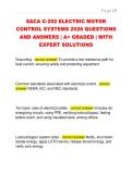 SACA C-202 ELECTRIC MOTOR  CONTROL SYSTEMS 2026 QUESTIONS  AND ANSWERS &vert; A&plus; GRADED &vert; WITH  EXPERT SOLUTIONS