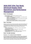 SCM 300 Final Exam Test Bank & Answers &lpar;2026&sol;2027&rpar; &vert; Advanced Supply Chain Operations & Performance Management
