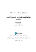 Online Instructor&rsquo;s Manual with Test bank for Legal Research&comma; Analysis&comma; and Writing&comma; Sixth Edition