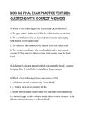 BIOD 152 FINAL EXAM PRACTICE TEST 2026 QUESTIONS WITH CORRECT ANSWERS
