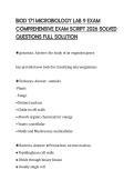 BIOD 171 MICROBIOLOGY LAB 9 EXAM COMPREHENSIVE EXAM SCRIPT 2026 SOLVED QUESTIONS FULL SOLUTION